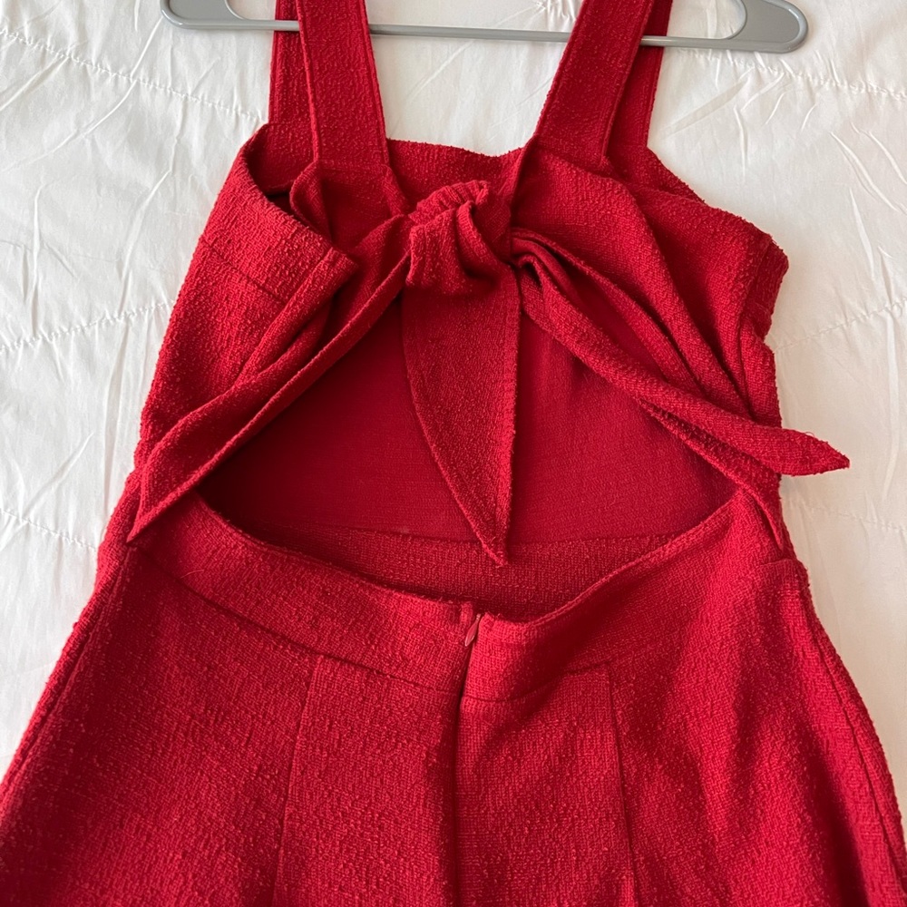 Madewell red size 4 “texture & thread” jumpsuit with pockets